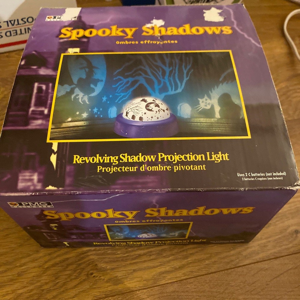 Vintage 1995 Spooky Shadows Revolving Shadow Projection Picture Light Halloween‎ - Picture 3 of 3